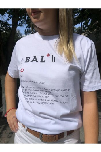 تیشرت زنانه فروشگاه طاس BALDükkan با کد balli-beyaz-tshirt