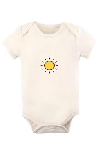 بادی نوزاد زیردکمه دار پسرانه – دخترانه  GREY با کد güneşlizıbın1