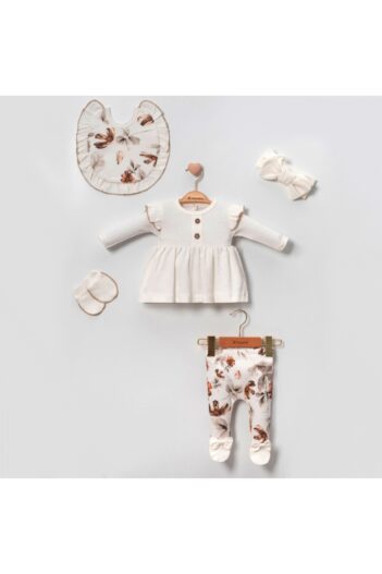 لباس خروجی بیمارستان نوزاد دخترانه  KUZENLER BEBE با کد YK2056MC