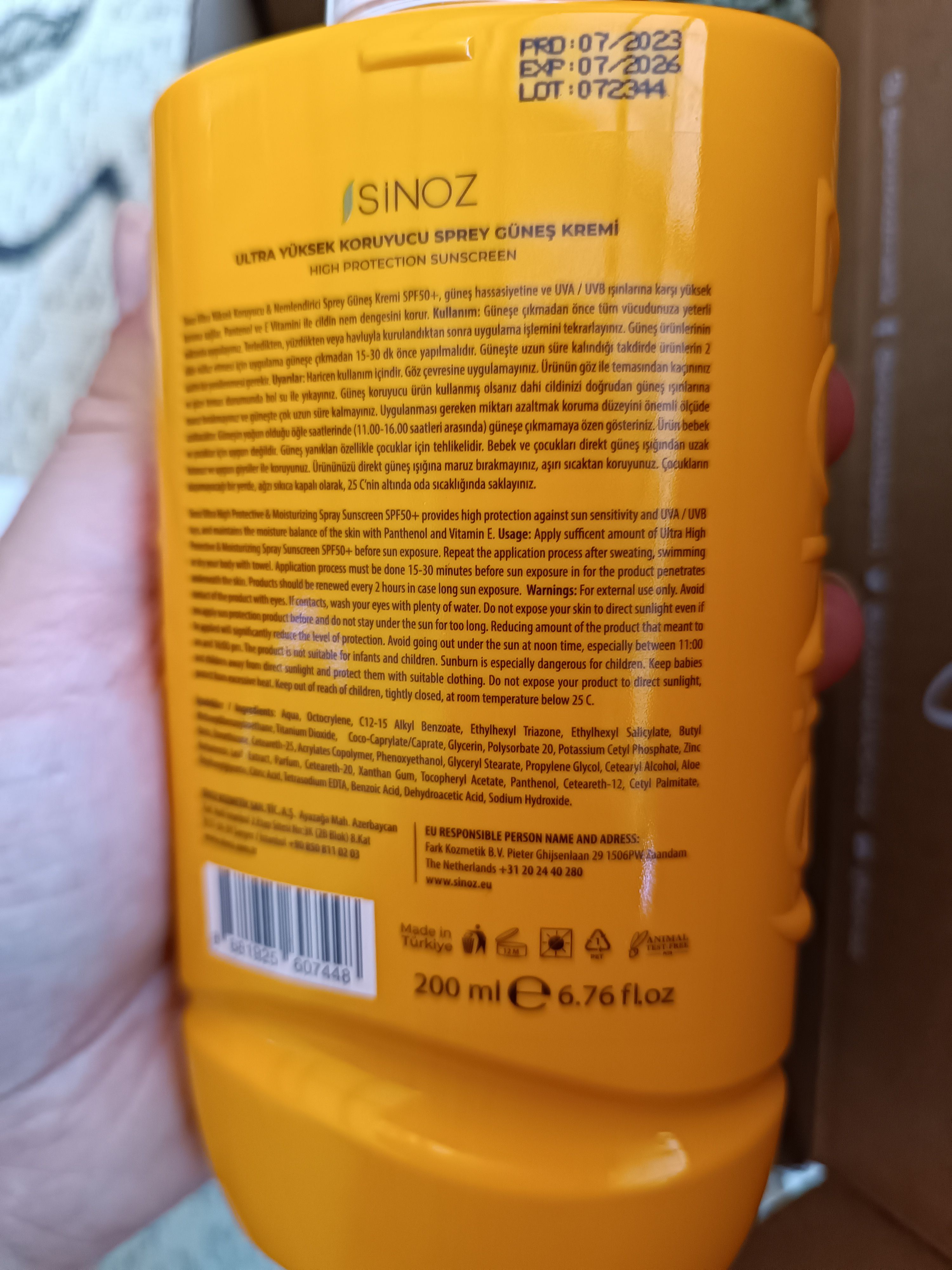ضد آفتاب بدن  سینوزیس اورجینال ST9215 photo review